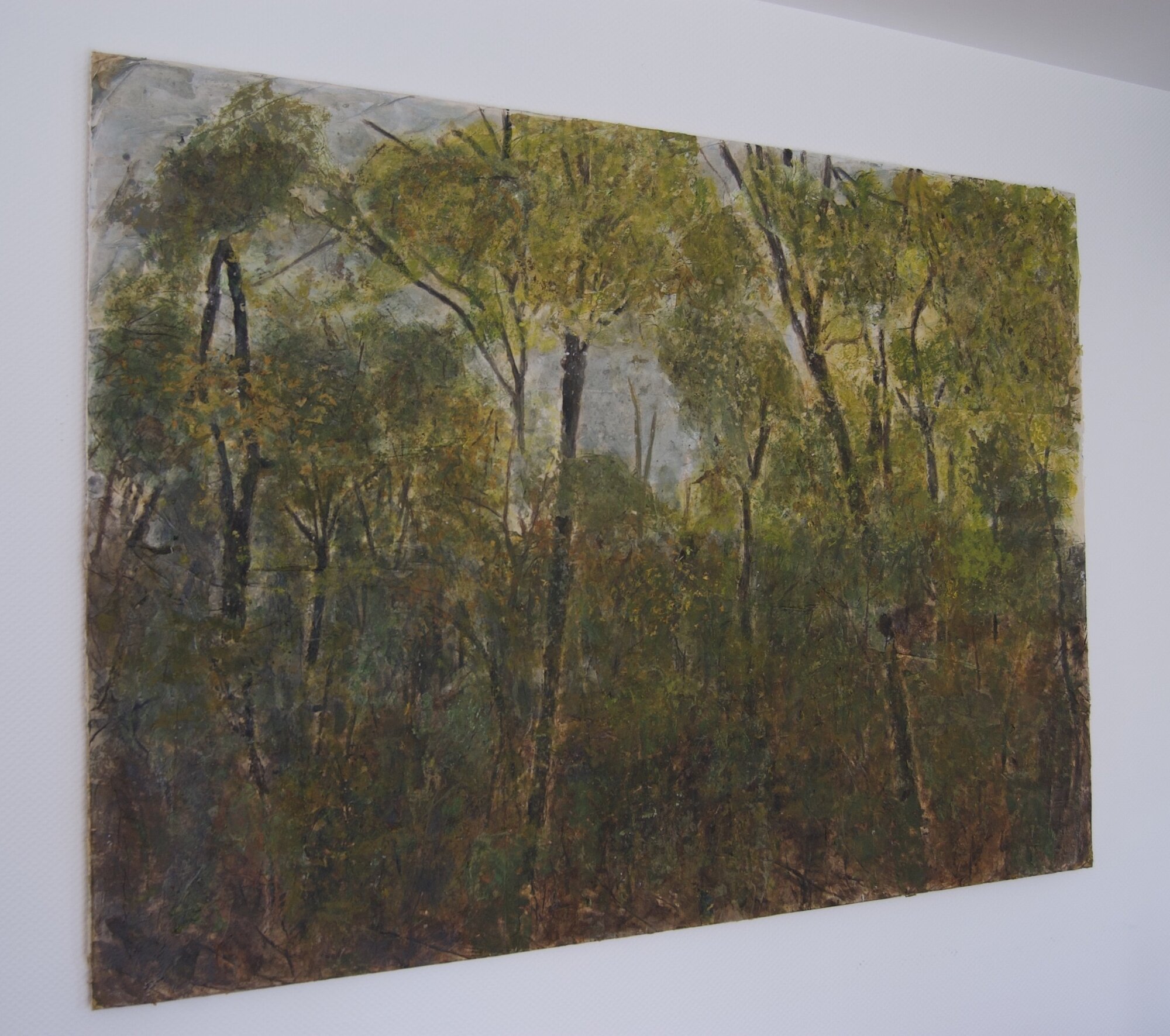 Malerei von Fabio Michalski, Waldstück an der Wand