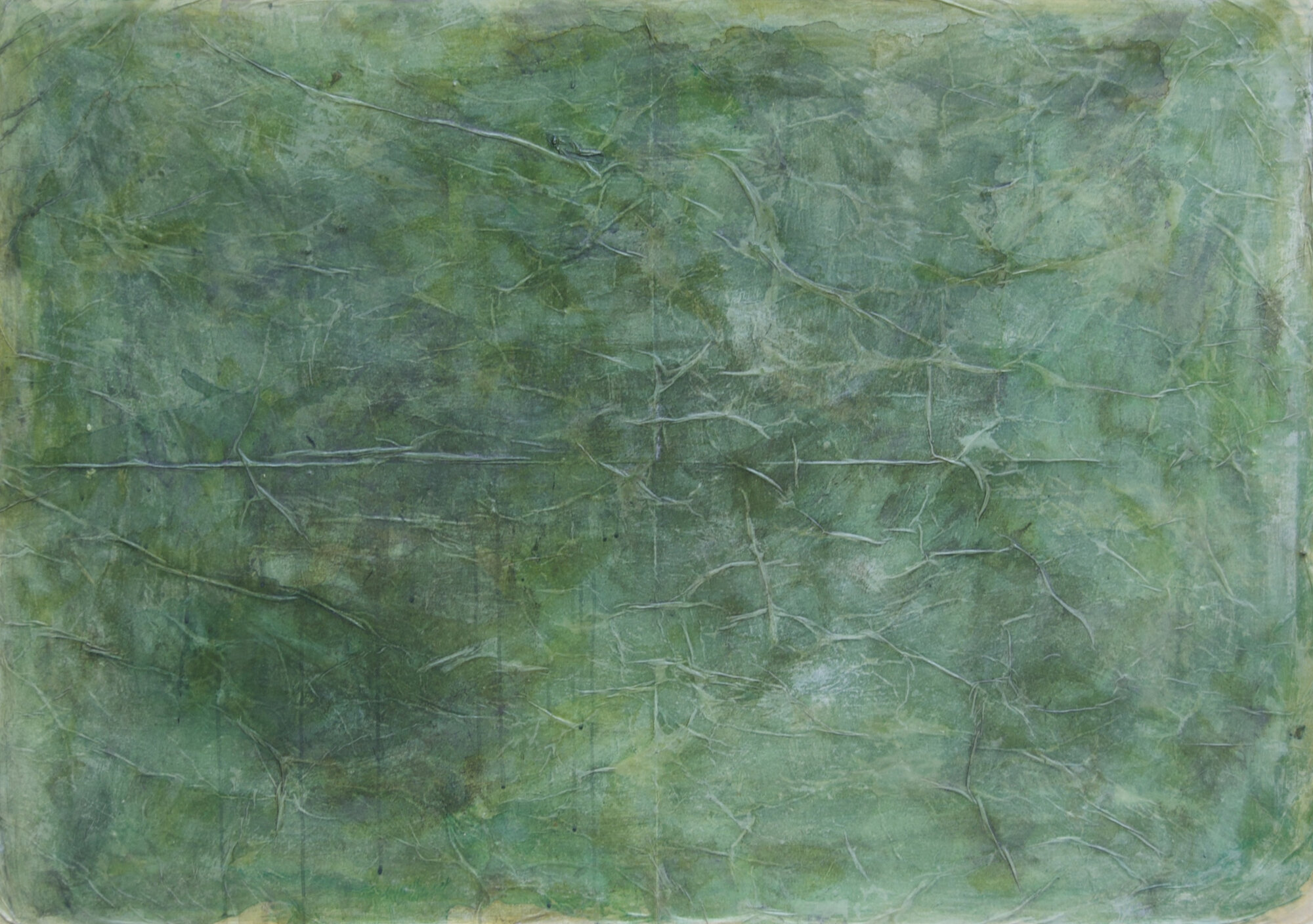 Malerei, Schichten aus Papier und Leinöl, Werk 09