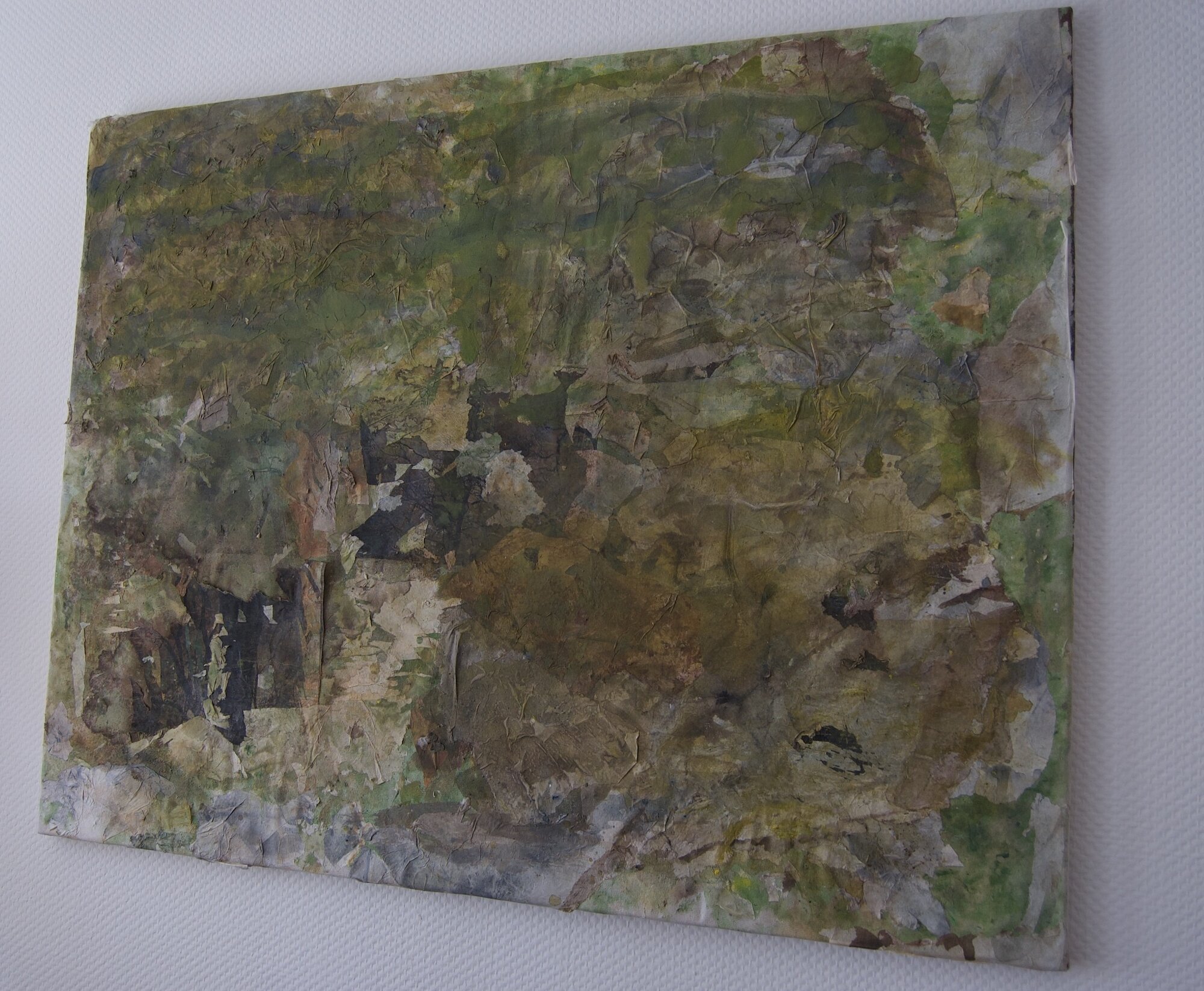 Detailansicht: Malerei, 120 x 60 cm, Papier, Photographie, Acryl auf Leinwand